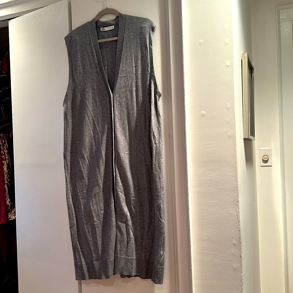 Zara grey duster sz. M